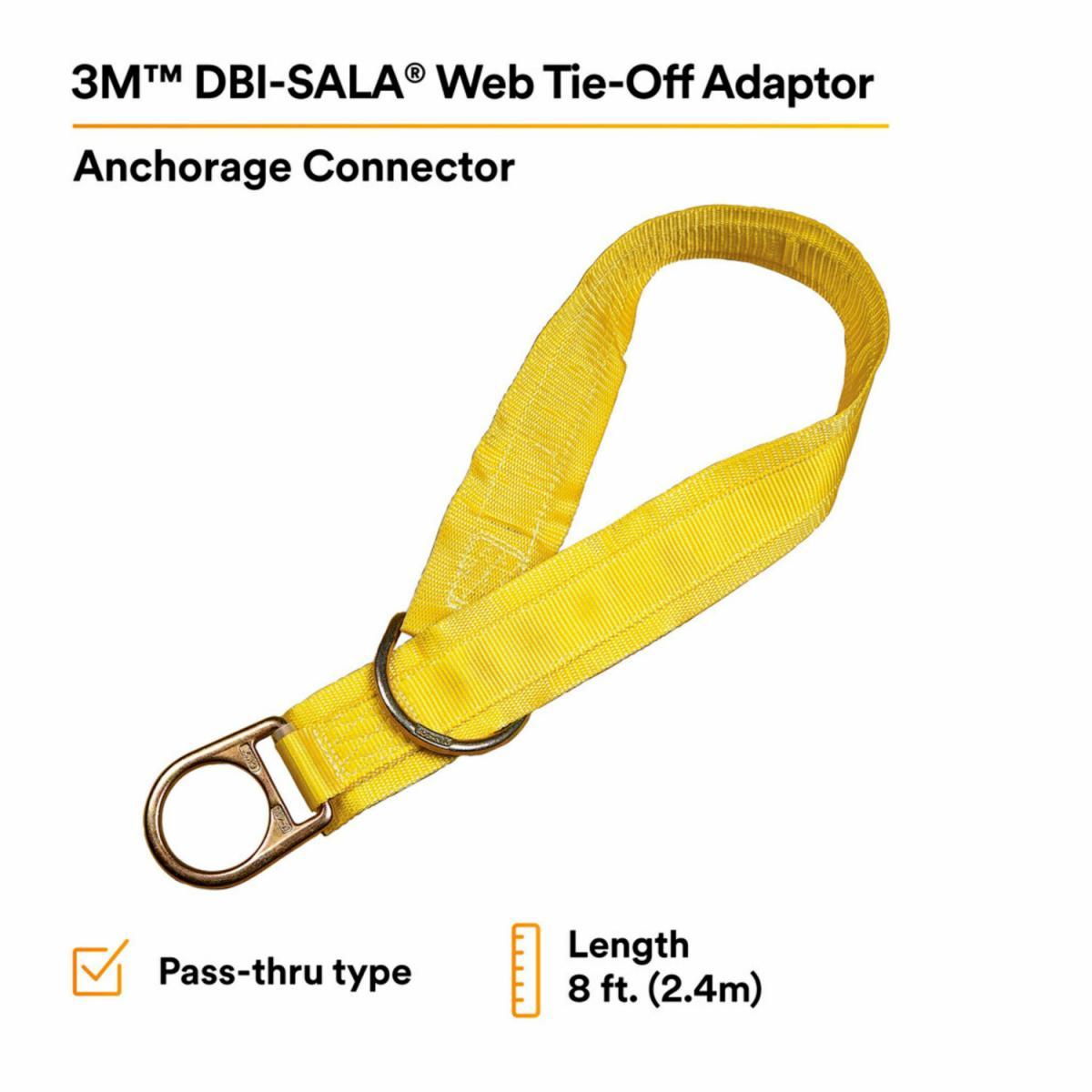 8FT WEB TIE OFF w/ SLIP THRU D-RING