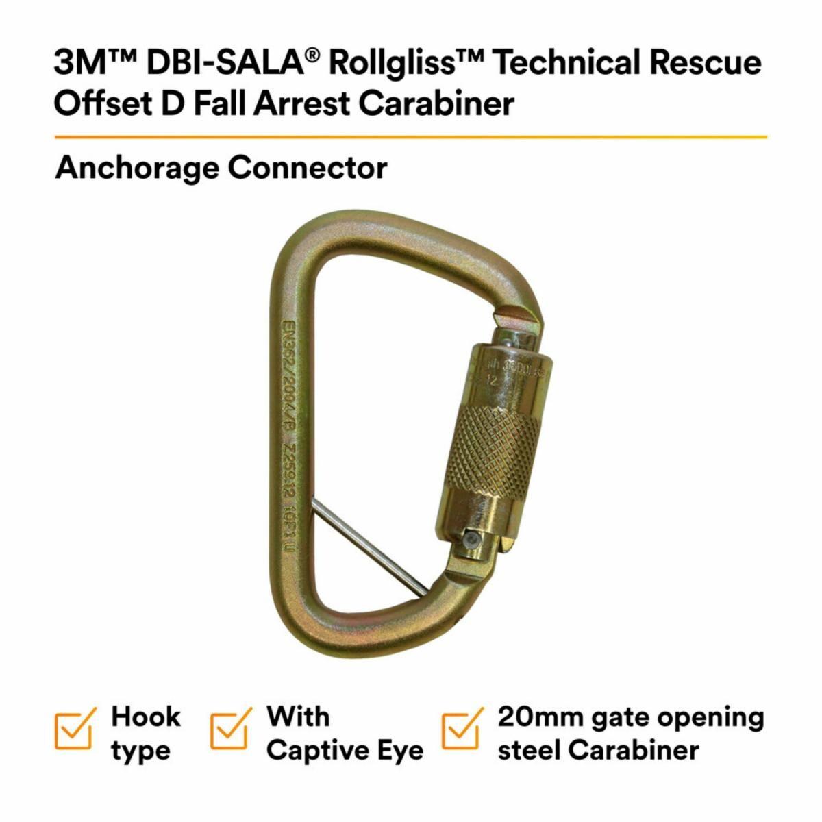 STEEL CARABINER W/20MM GATE OPENING