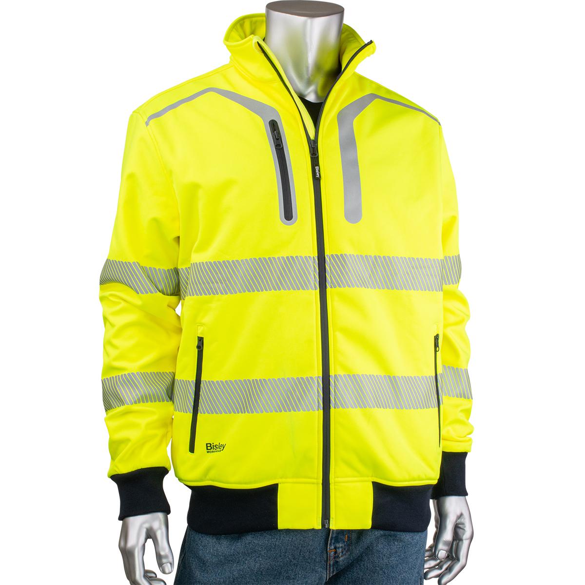 3XL HI-VIS YEL CLASS3, SOFT SHELL JACKET