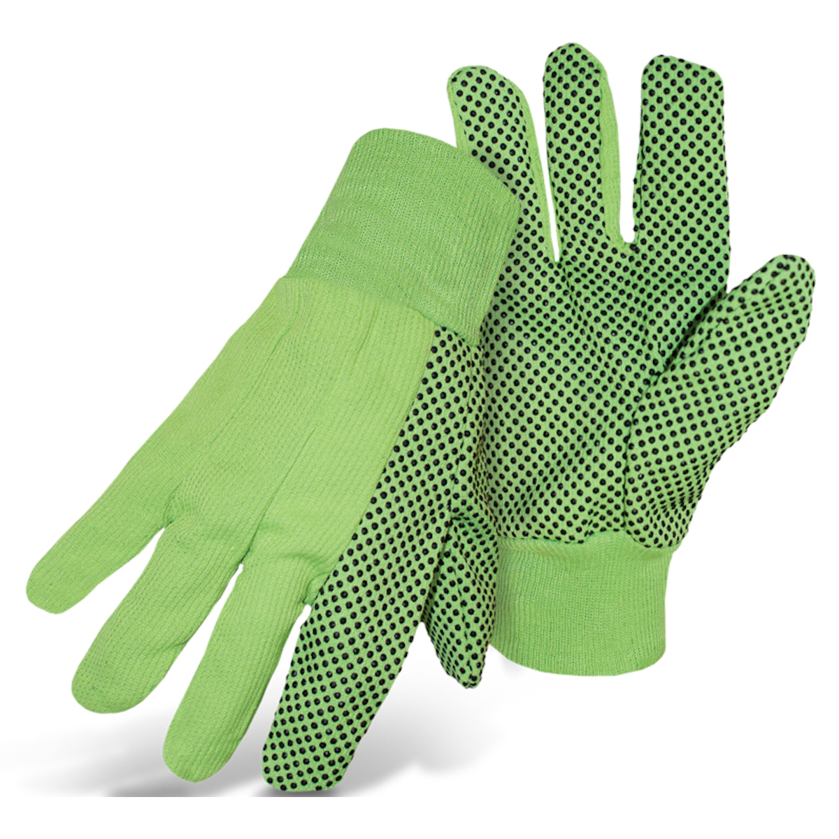 LG CORDED HI-VIS GRN GLOVE W BLK PVC DD