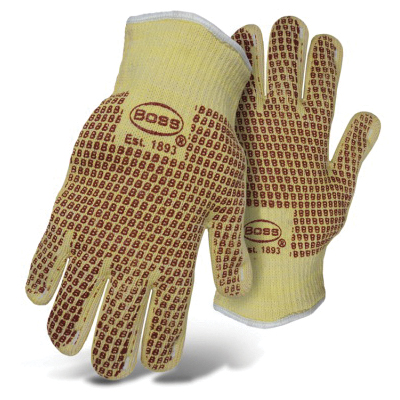 LG YEL 2PLY COTTON ARAMID TERRY GLOVE