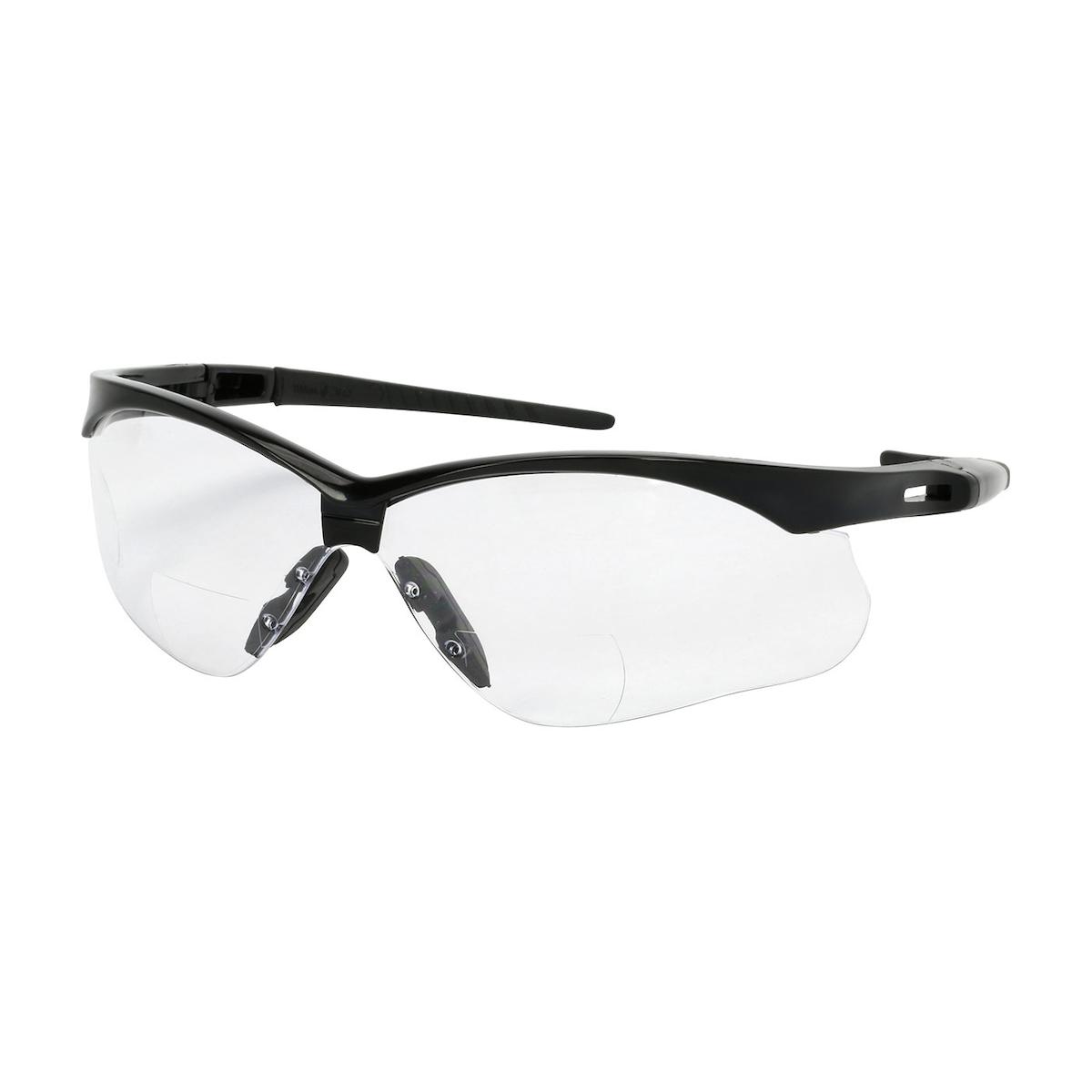 OS BLK ANSER SAFETY GLASSES, CLR LENS,
