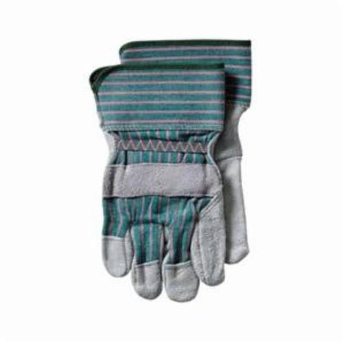 LG GRN SPLIT COWHIDE GLOVE RUBBERIZED