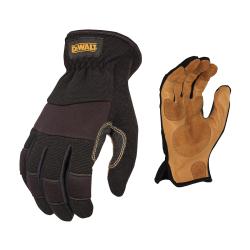 XL BLK LEATHER PALM/SPANDEX BACK GLOVE