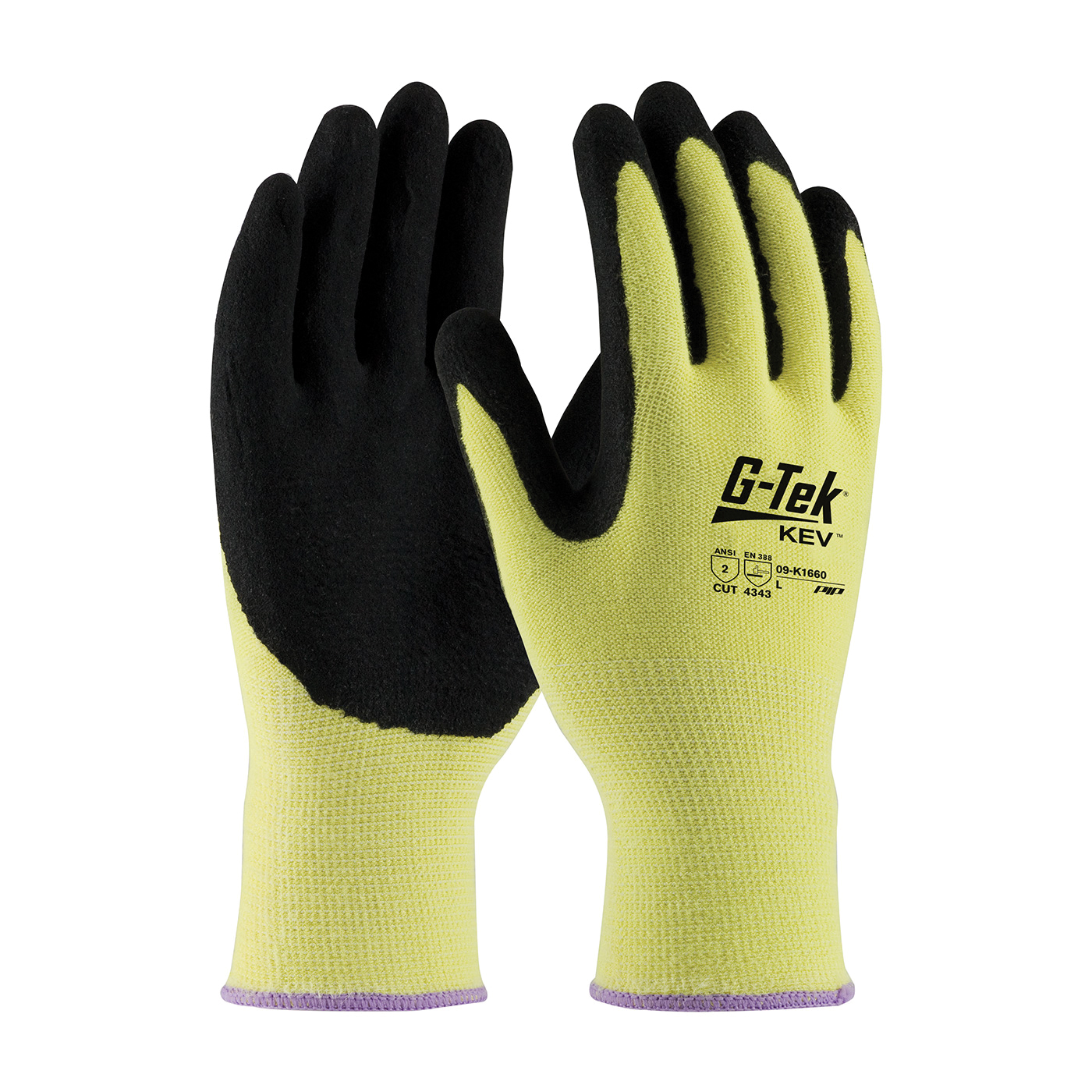 LG YEL G-TEK CR KNIT KEVLAR GLOVE