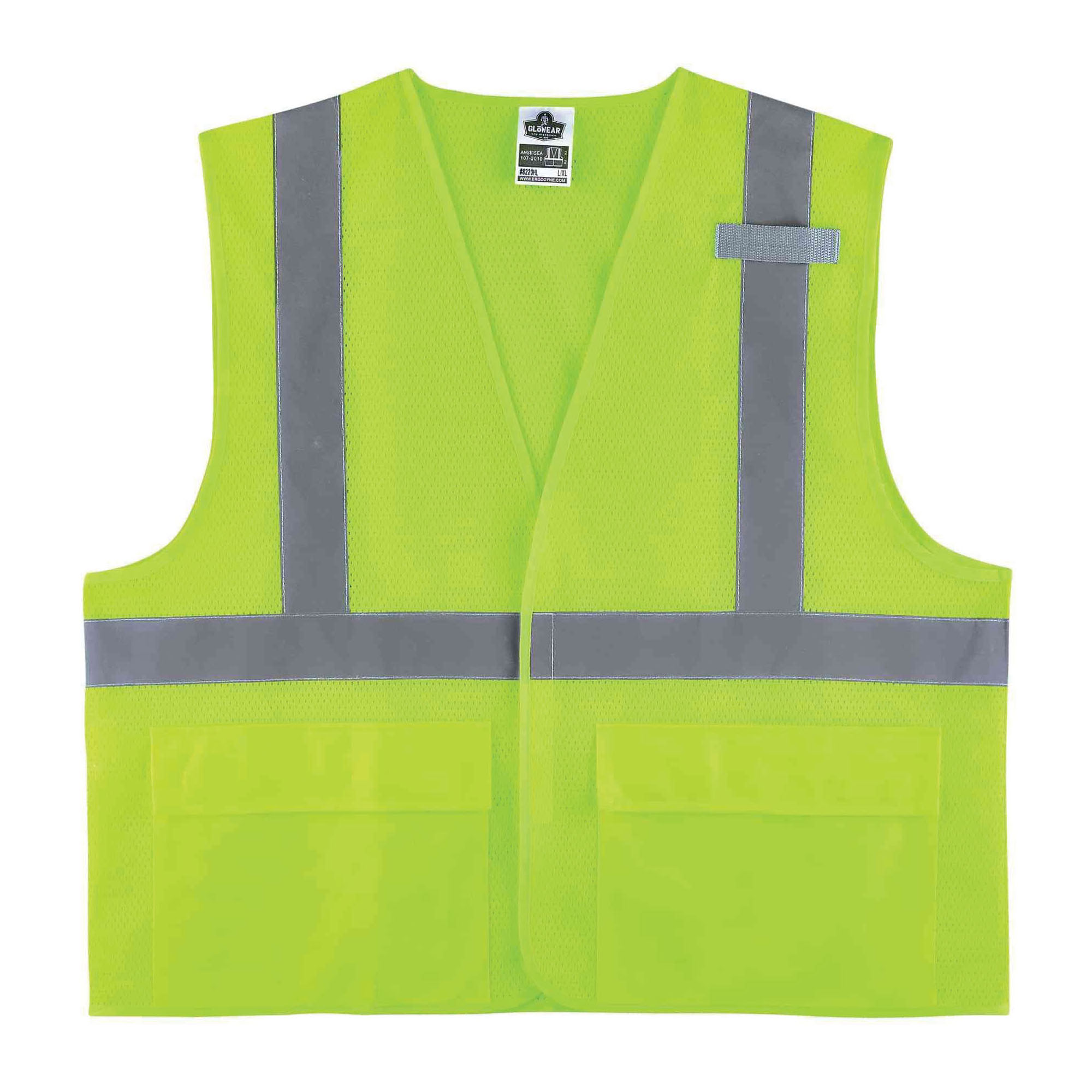 L/XL LIME CLASS 2 VEST, MESH, H&L