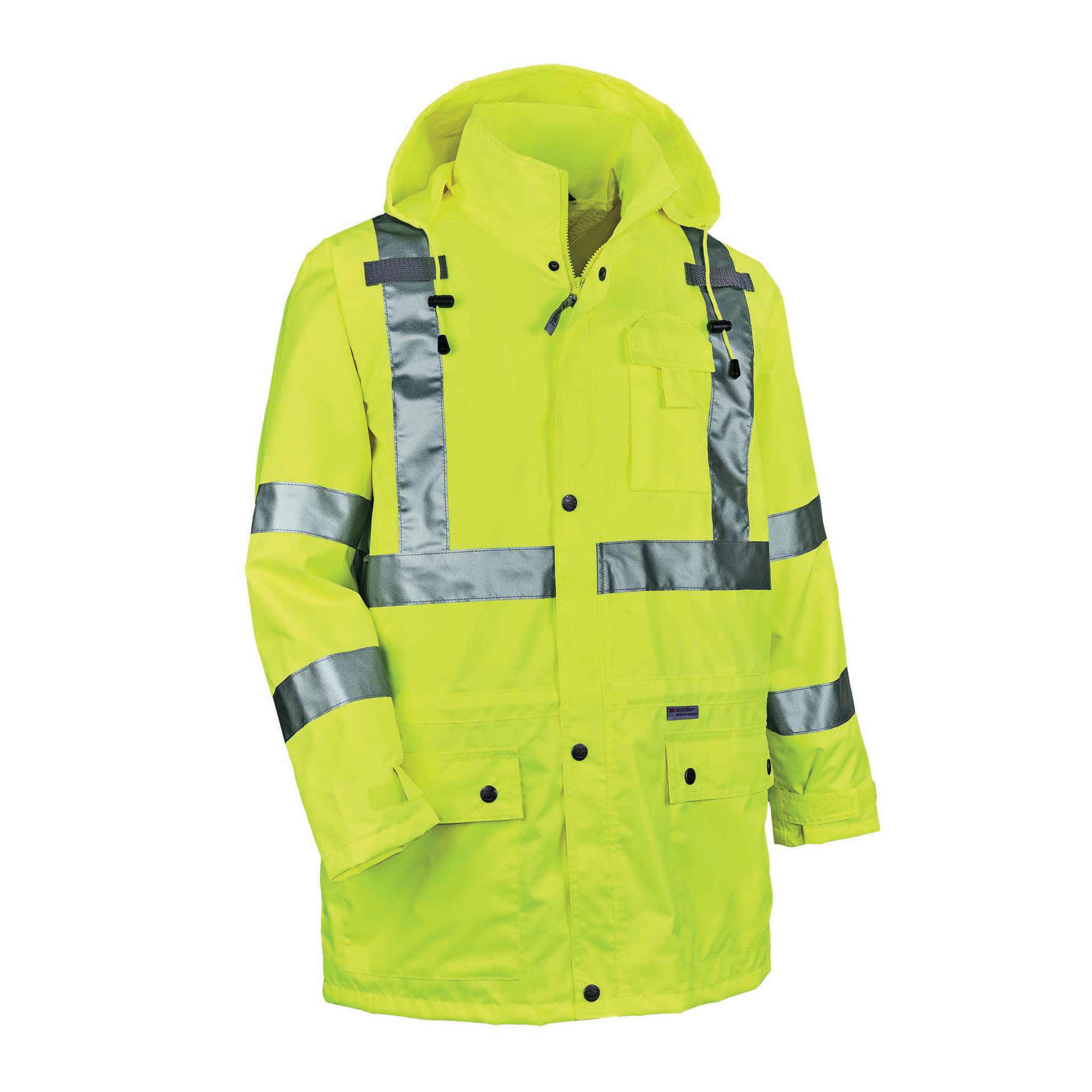 8365 3XL LIME GLOWEAR CLASS 3 RAIN JACKET