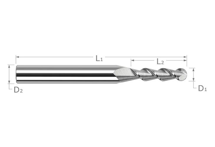 .062 BALL x 45 HELIX, 5xLOC 2FL
