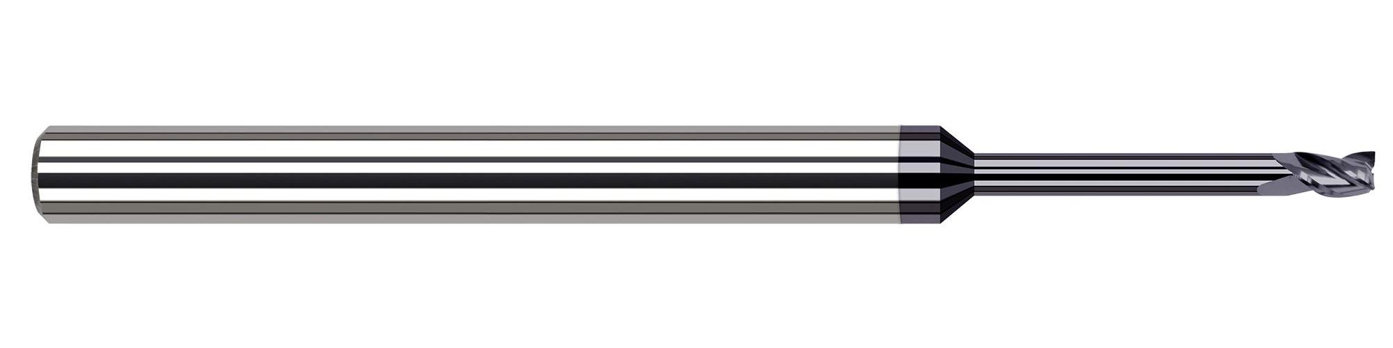 .015" DIA 3FL CARBIDE LONG REACH END MILL