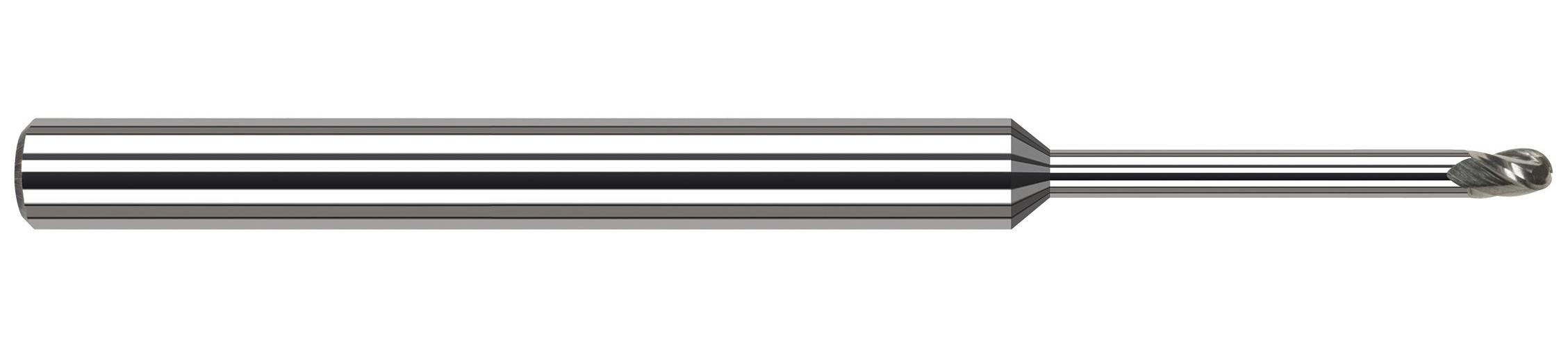 .062" 3FL CARBIDE LONG REACH BALL END MILL