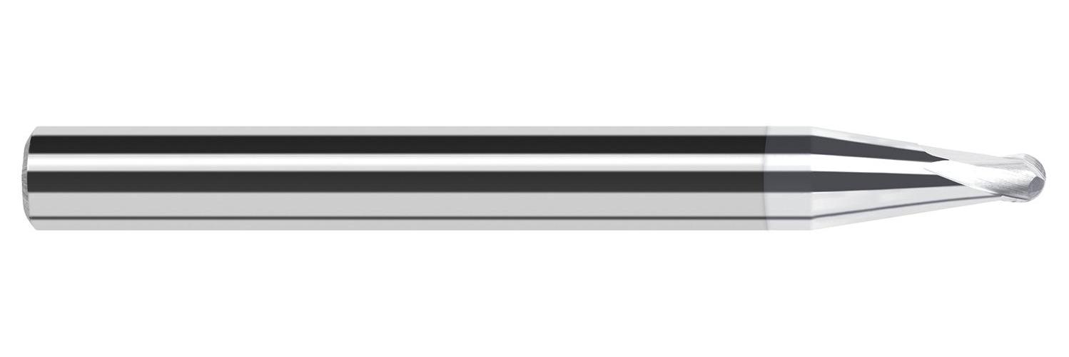 1/32" DIA x 7DEG 2FL TAPERED BALL END MILL