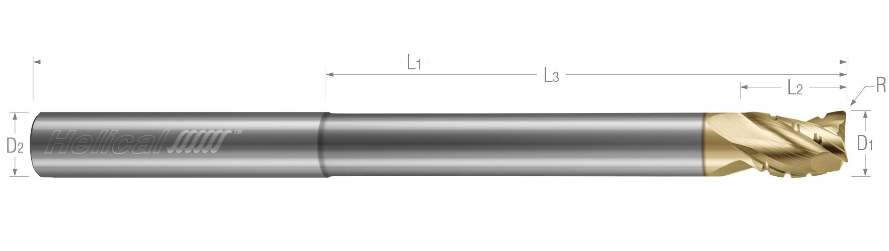 1/2 3FL .030CR CARB 5/8LOC END MILL
