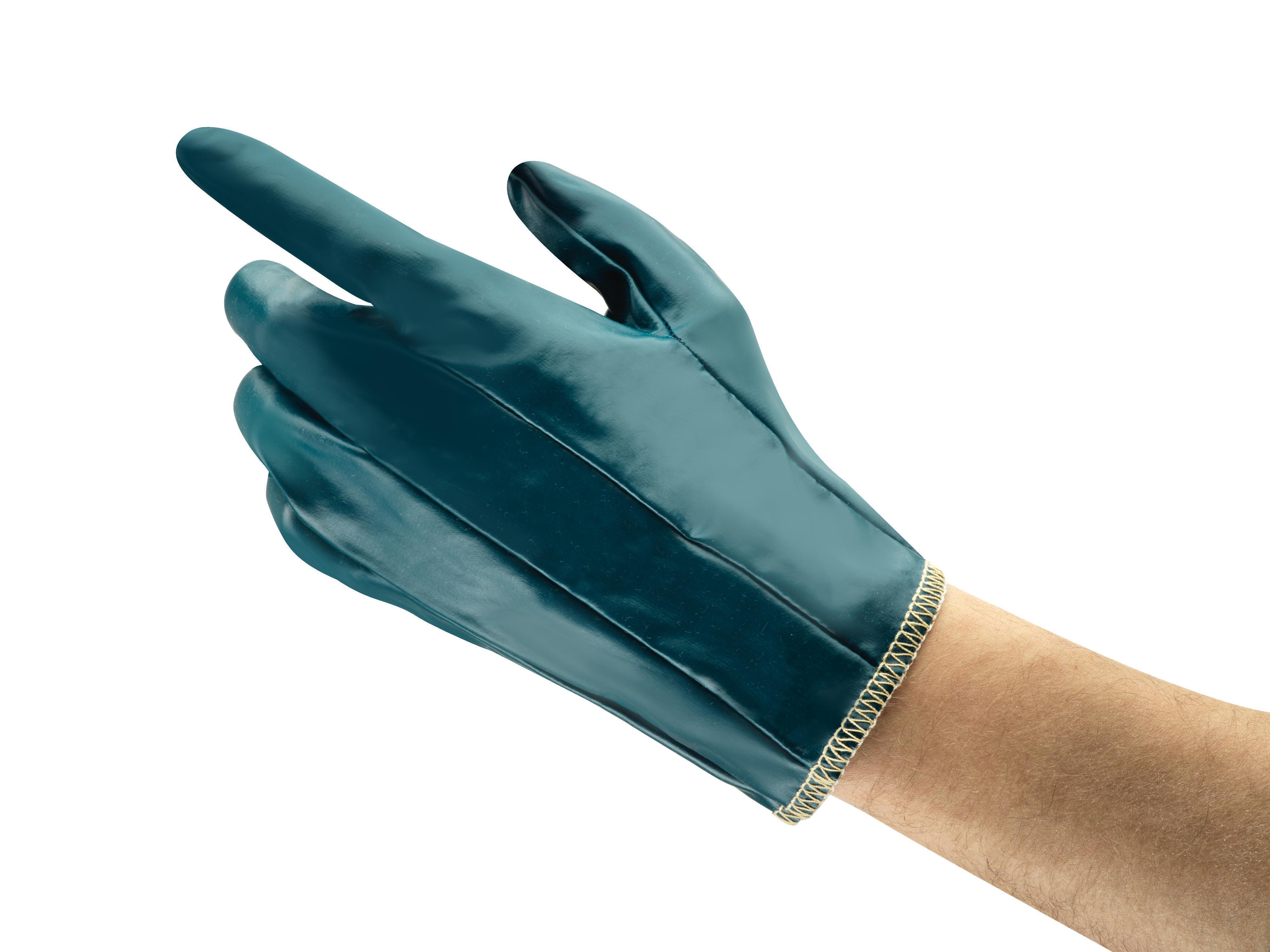 32-105 SZ6.5 HYNIT BLUE COTTON NITRILE GLOVE