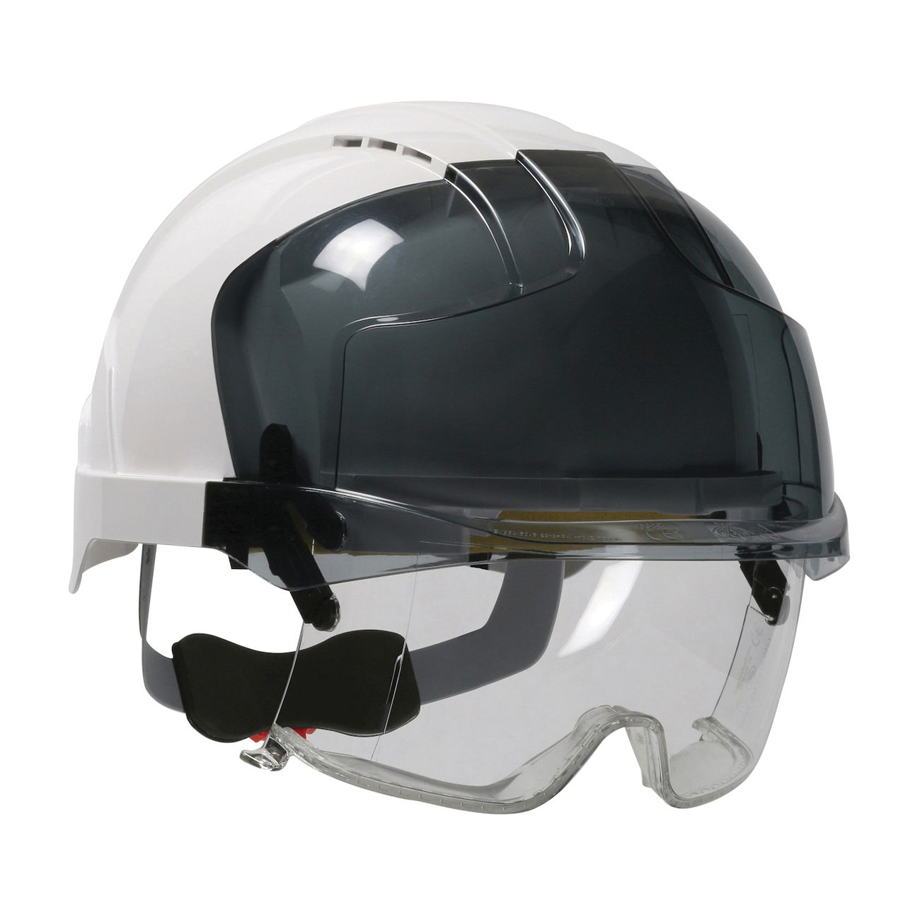 OS WHT-SMK VISTALENS HARD HAT VENTED ABS