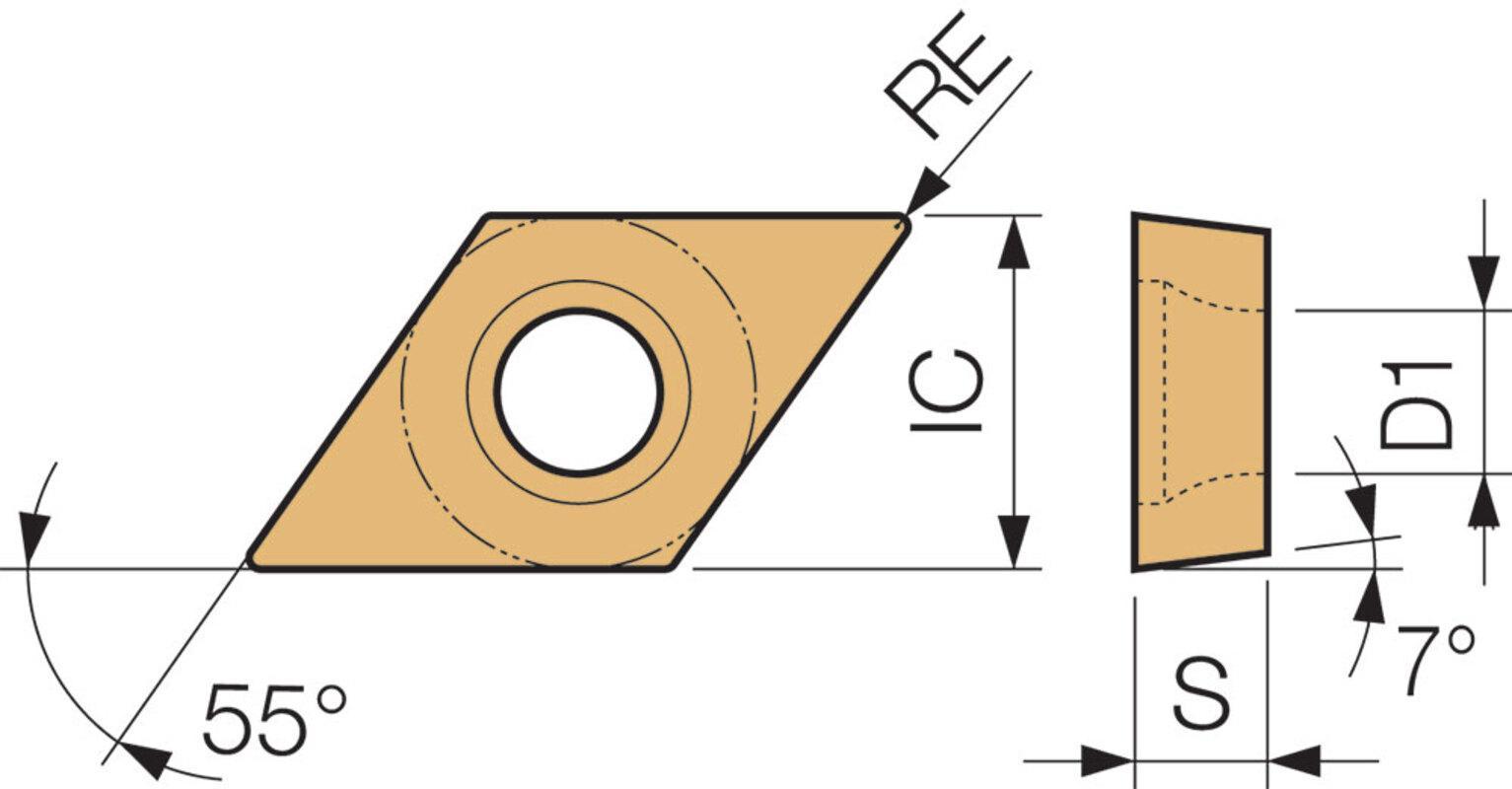 DCGT 32502 PV710 TURNING INSERT