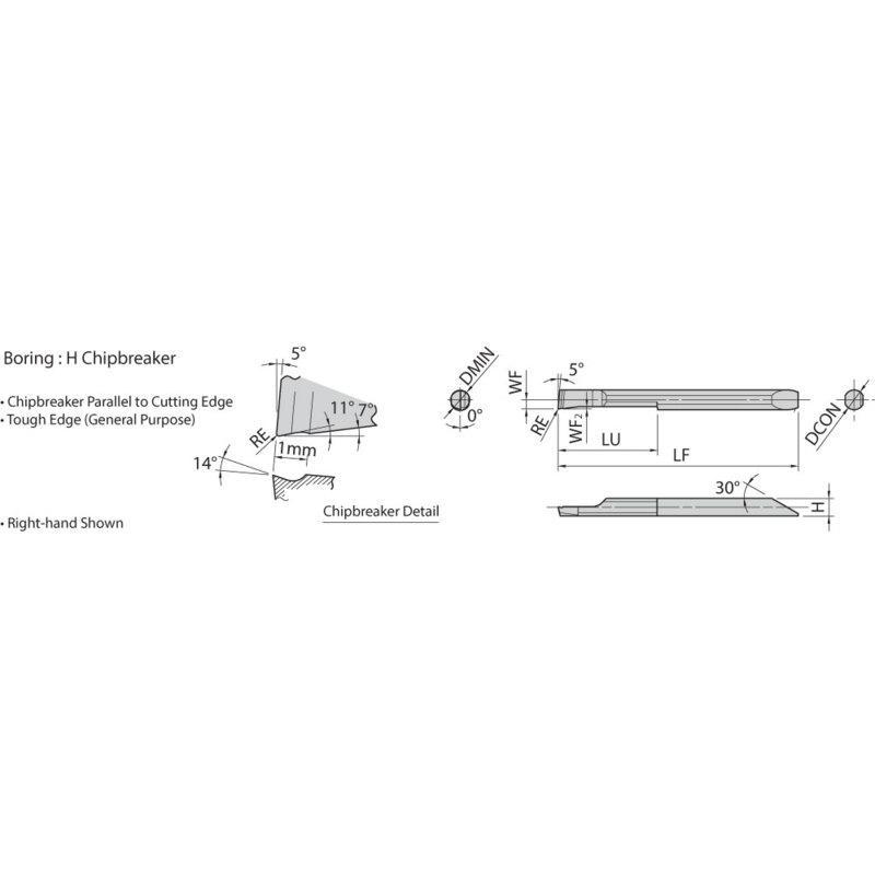 EZBR 040040HP015H PR1725 PVD BORING BAR