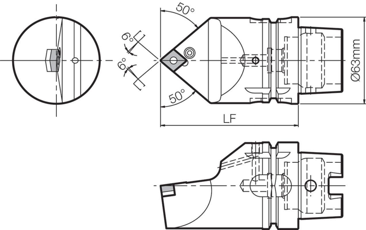 T63H PCMNN H12 TURNING TOOL HOLDER