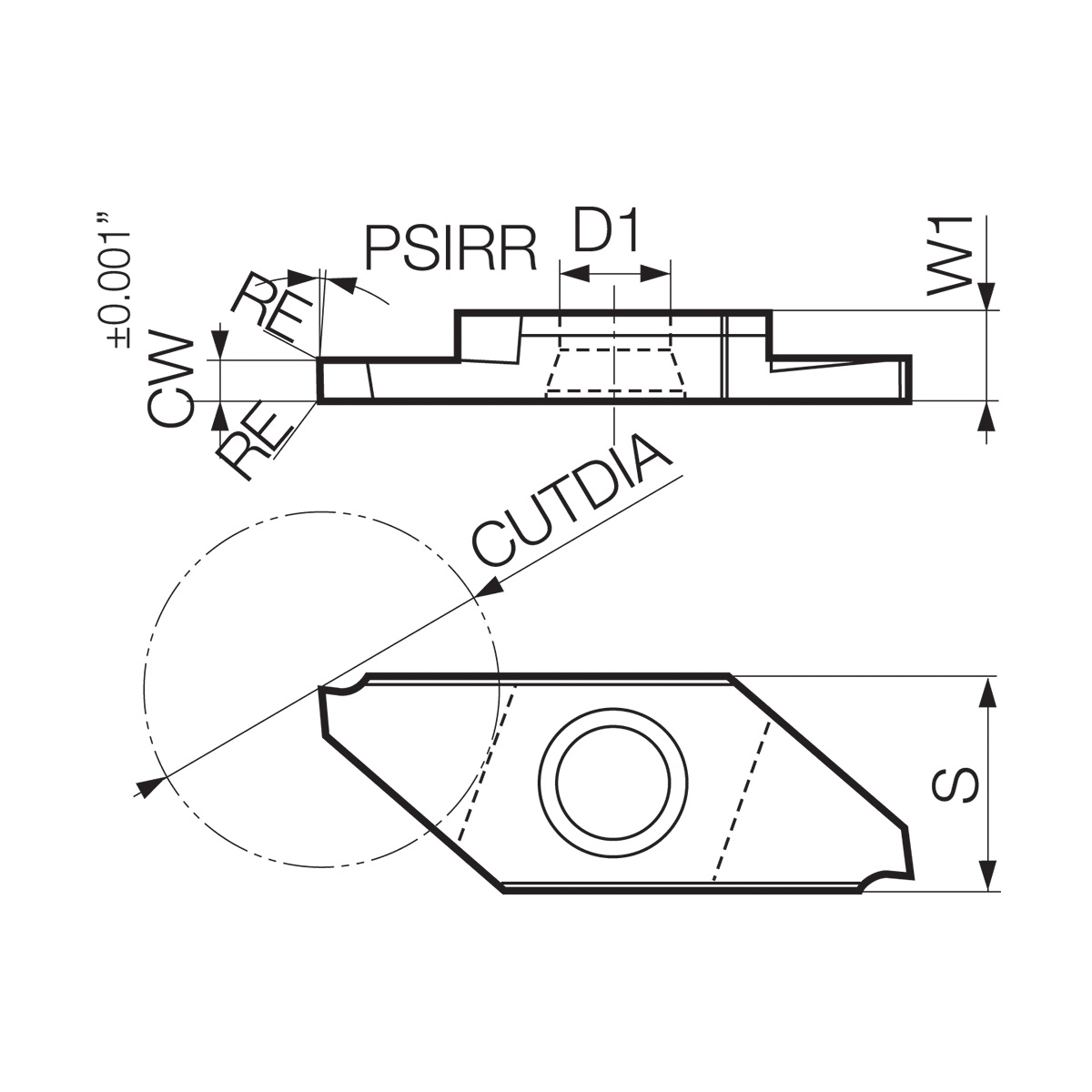 TKF16R150SPR1725 CUT-OFF INSERT