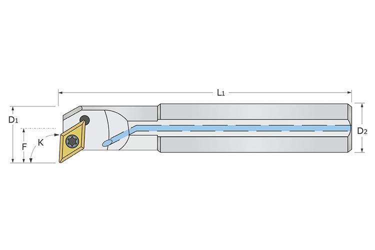 INDEXABLE BORING BAR (COOLANT THRU) -