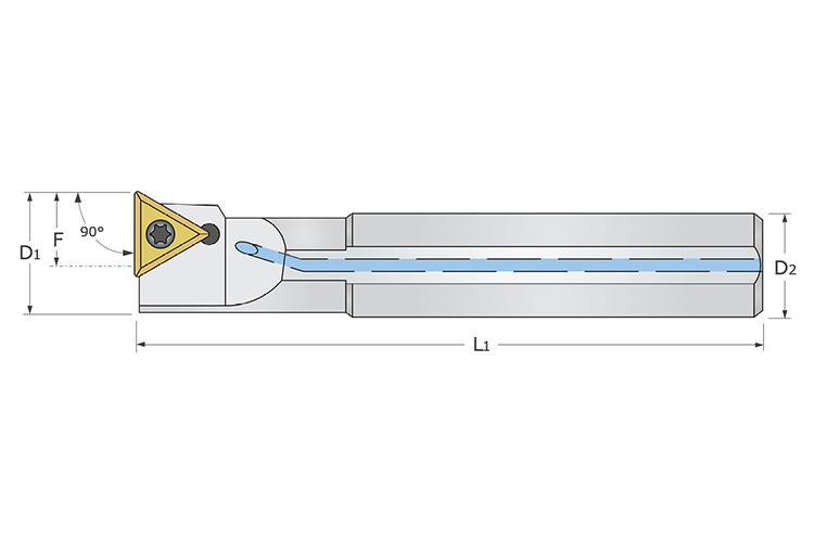 INDEXABLE BORING BAR (COOLANT-THRU) -