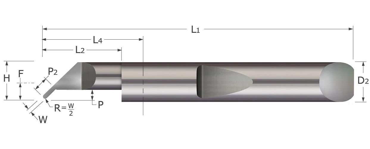RH UNDERCUT & PROFILE QC GROOVE TOOL