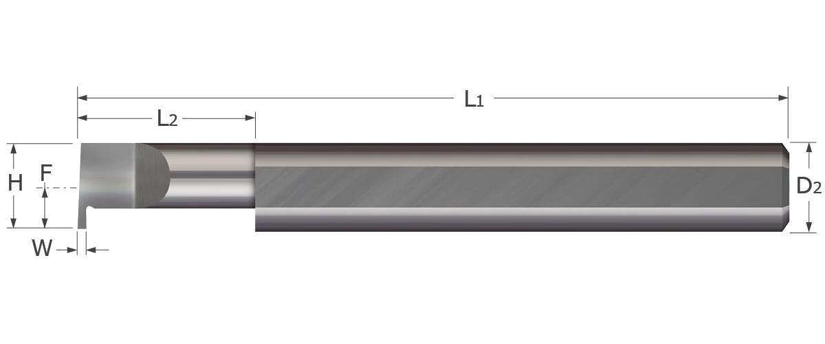 GROOVE TOOL - RH RETAINING RING COATED