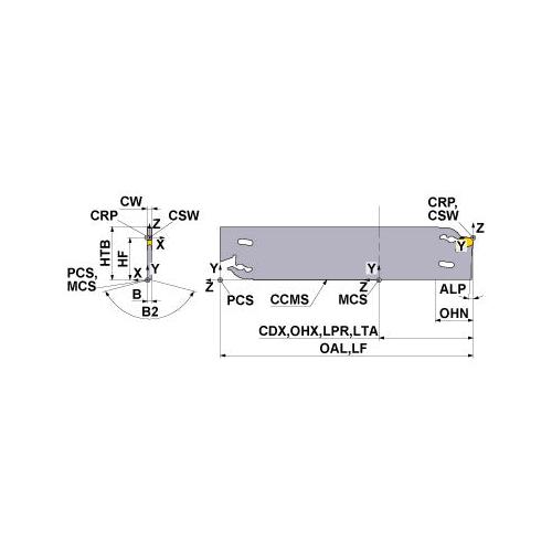 GWB26NA2-F36 GROOVING OR CUT-OFF HOLDER