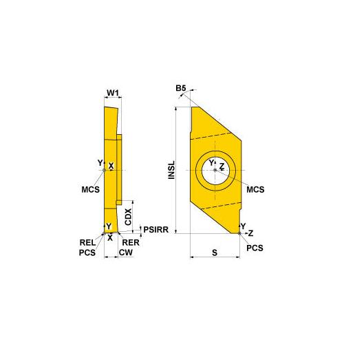 CTBT20145V5LR-B VP15TF SWISS CUT OFF INSERT