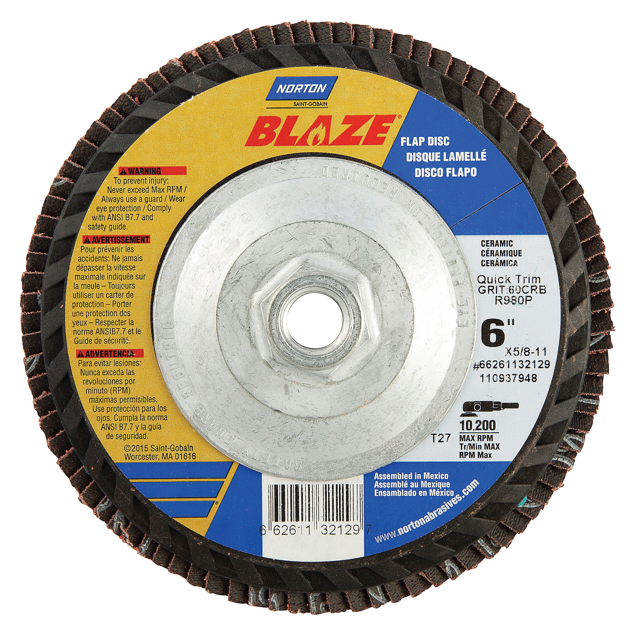 6" x 5/8-11 80GR FLAP DISC