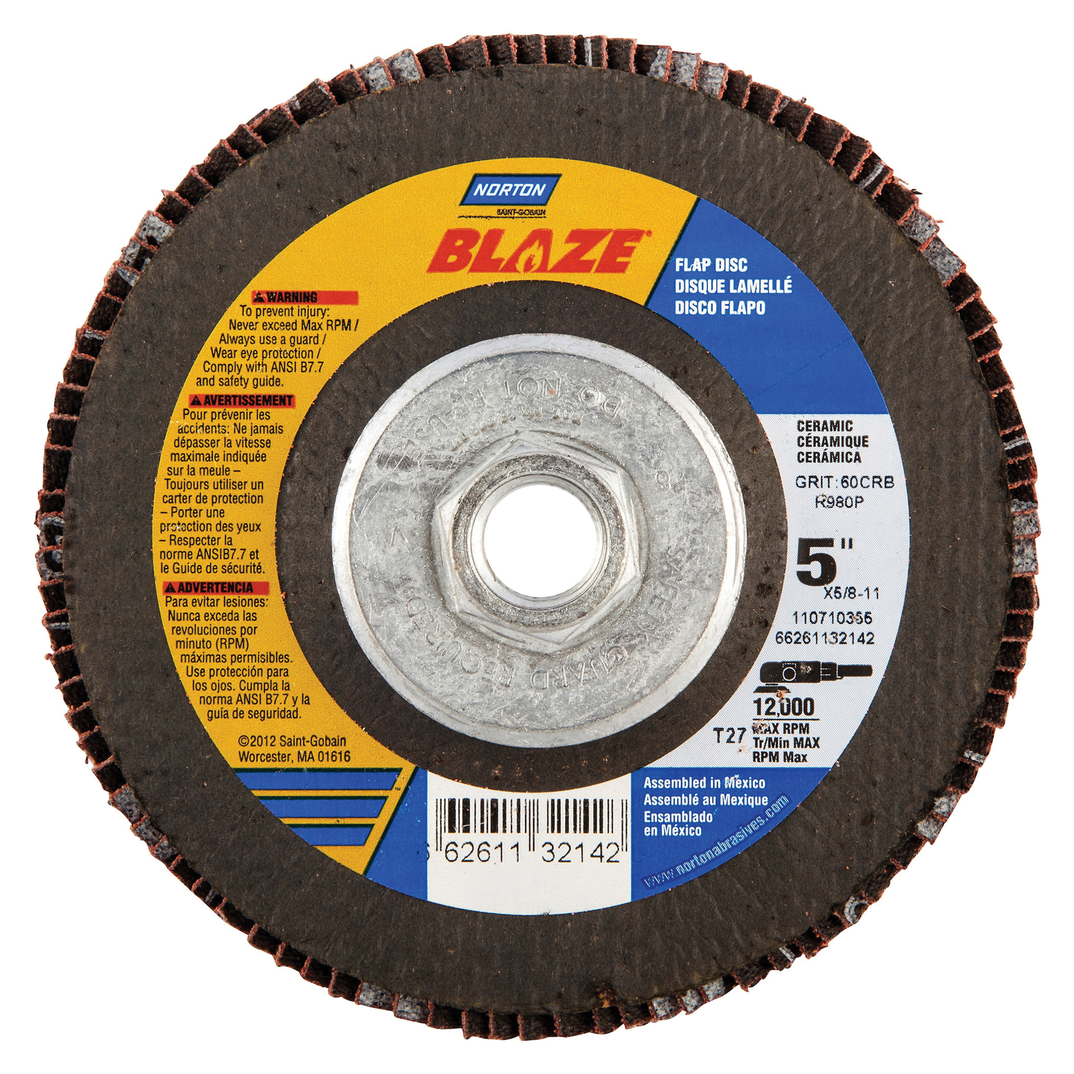 5" x 5/8-11 60GR FLAP DISC