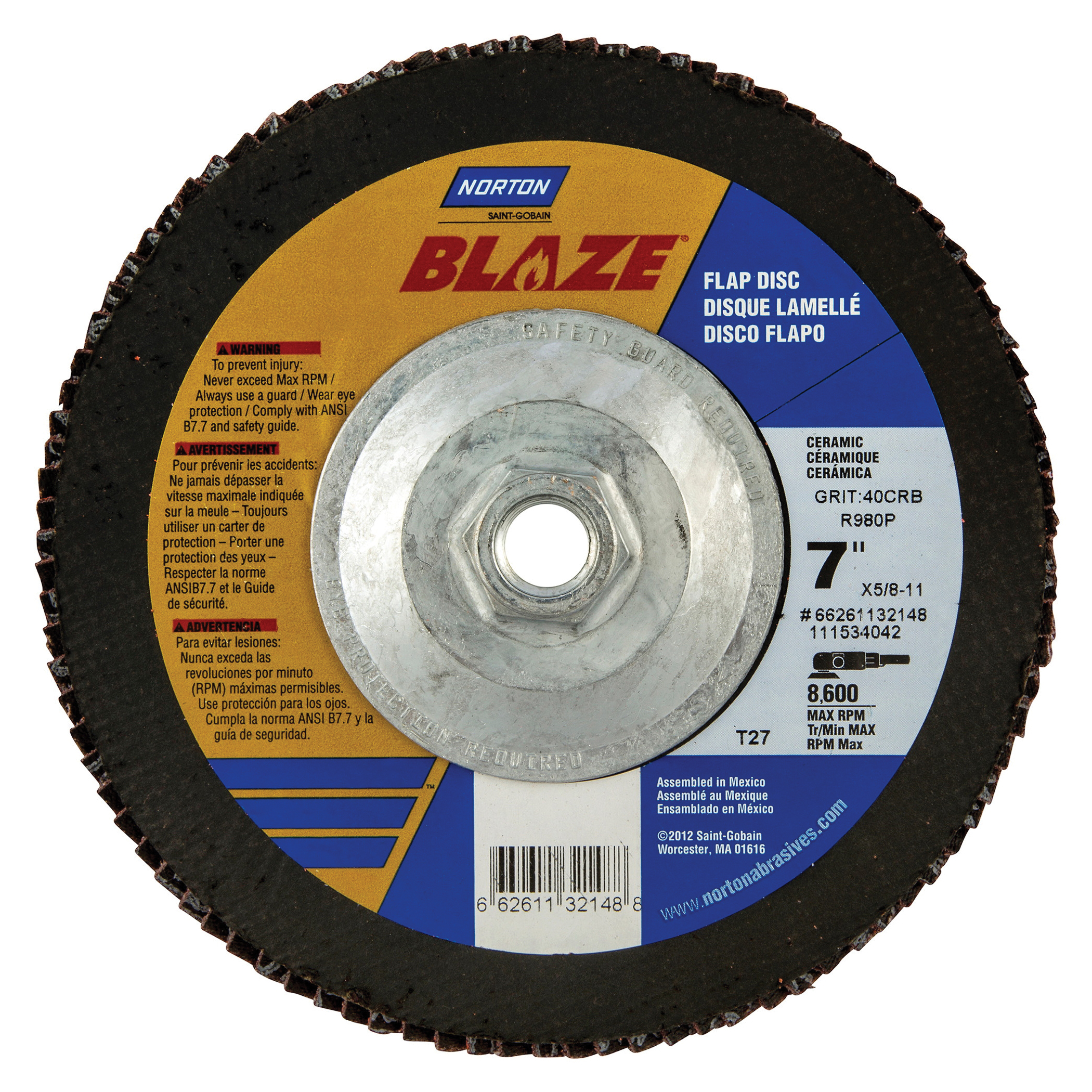 7" x 5/8-11 40GR FLAP DISC