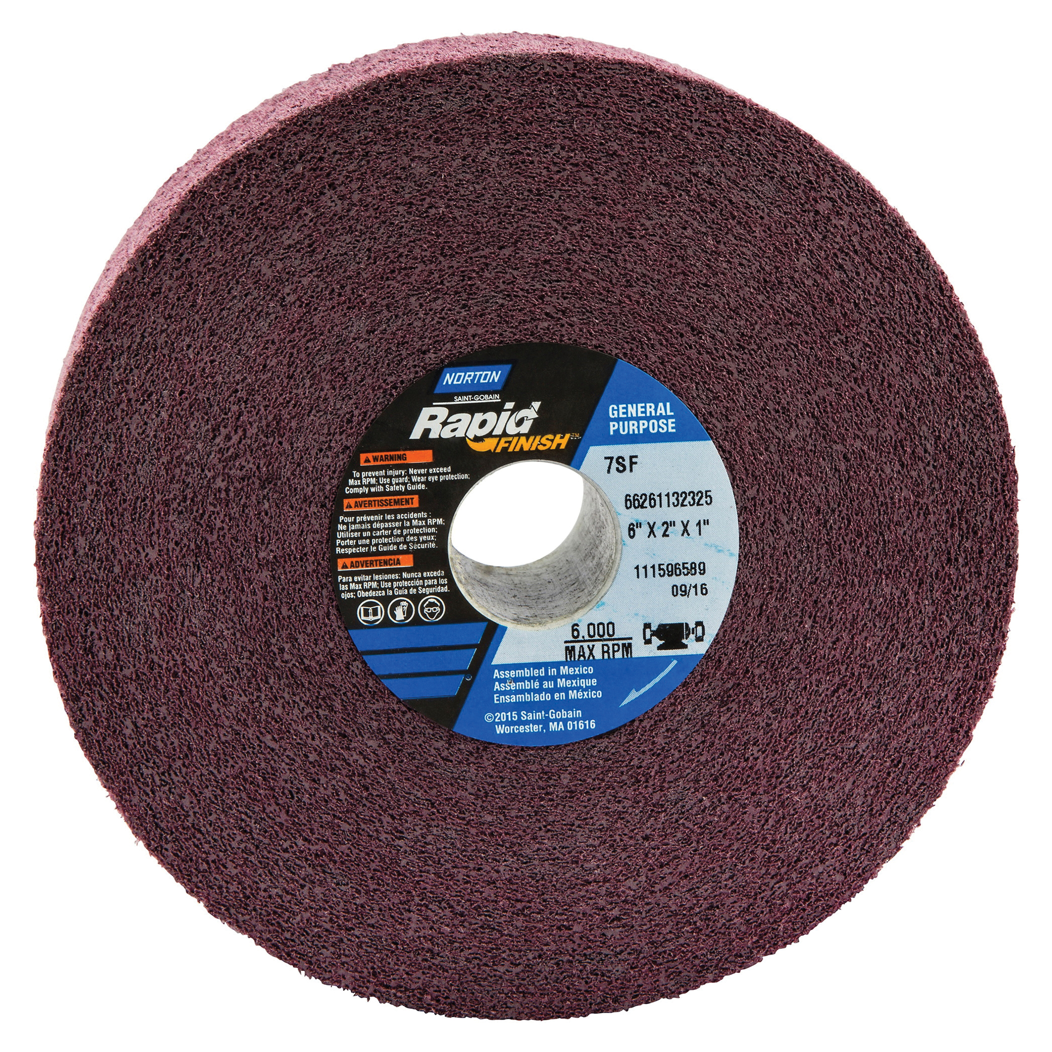 6" x 2" x 1 FINE CONVOLUTE WHEEL