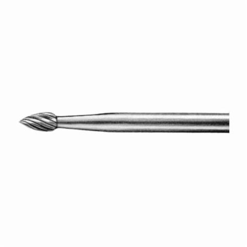 CARBIDE FLAME BUR SGL CUT 1/8X1/4X1/8SHK