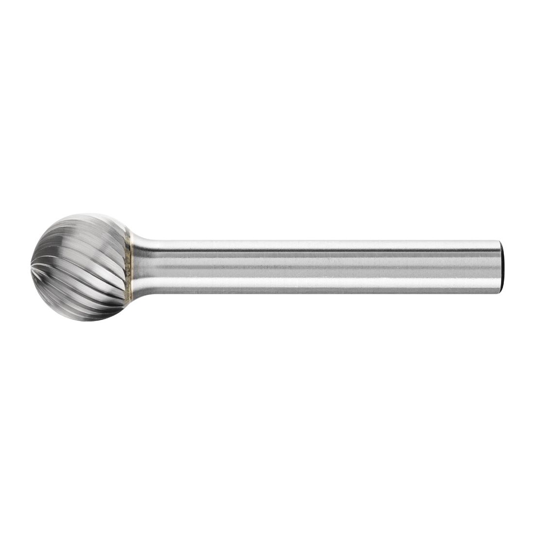 CARBIDE BALL BUR SGL CUT 1/2X7/16X1/4SHK