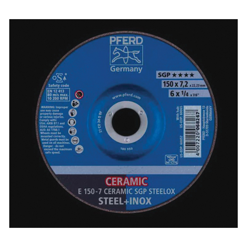 6INX1/4 GRINDING WHEEL, 7/8AH CO 24 Q SG