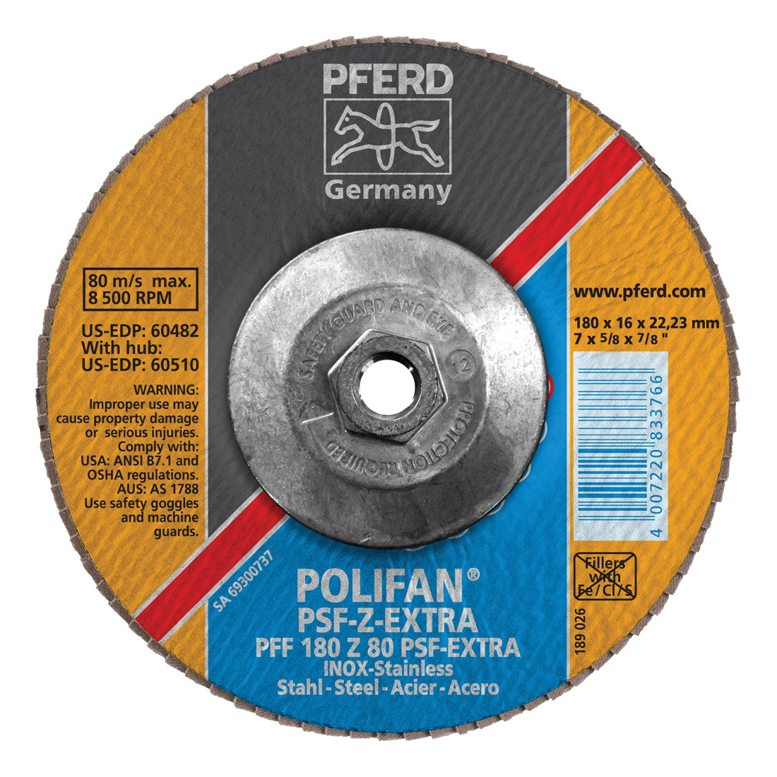 7INX5/8-11 POLIFAN FLAP DISC - FLAT