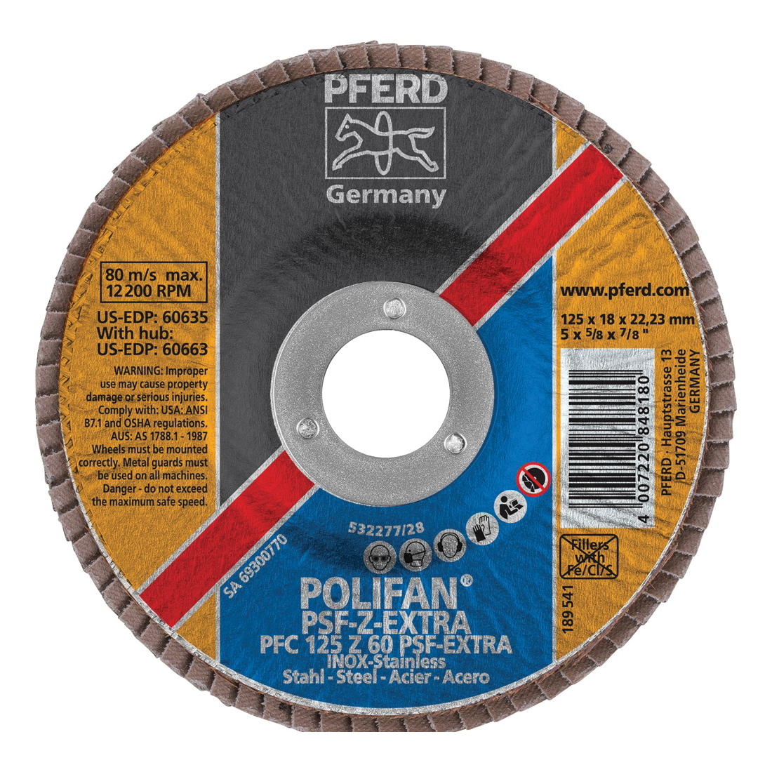 5INX7/8 POLIFAN FLAP DISC - CONICAL