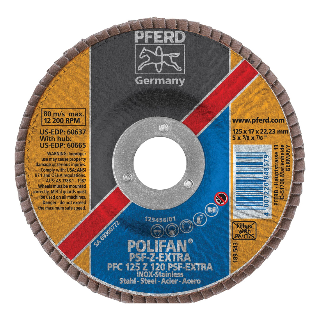 5INX7/8 POLIFAN FLAP DISC - CONICAL