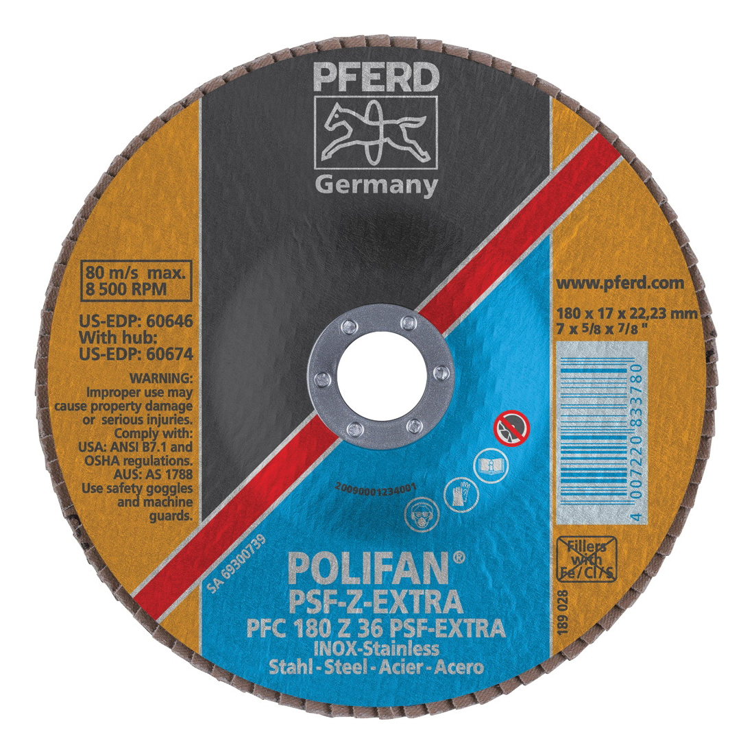 7INX7/8 POLIFAN FLAP DISC - CONICAL
