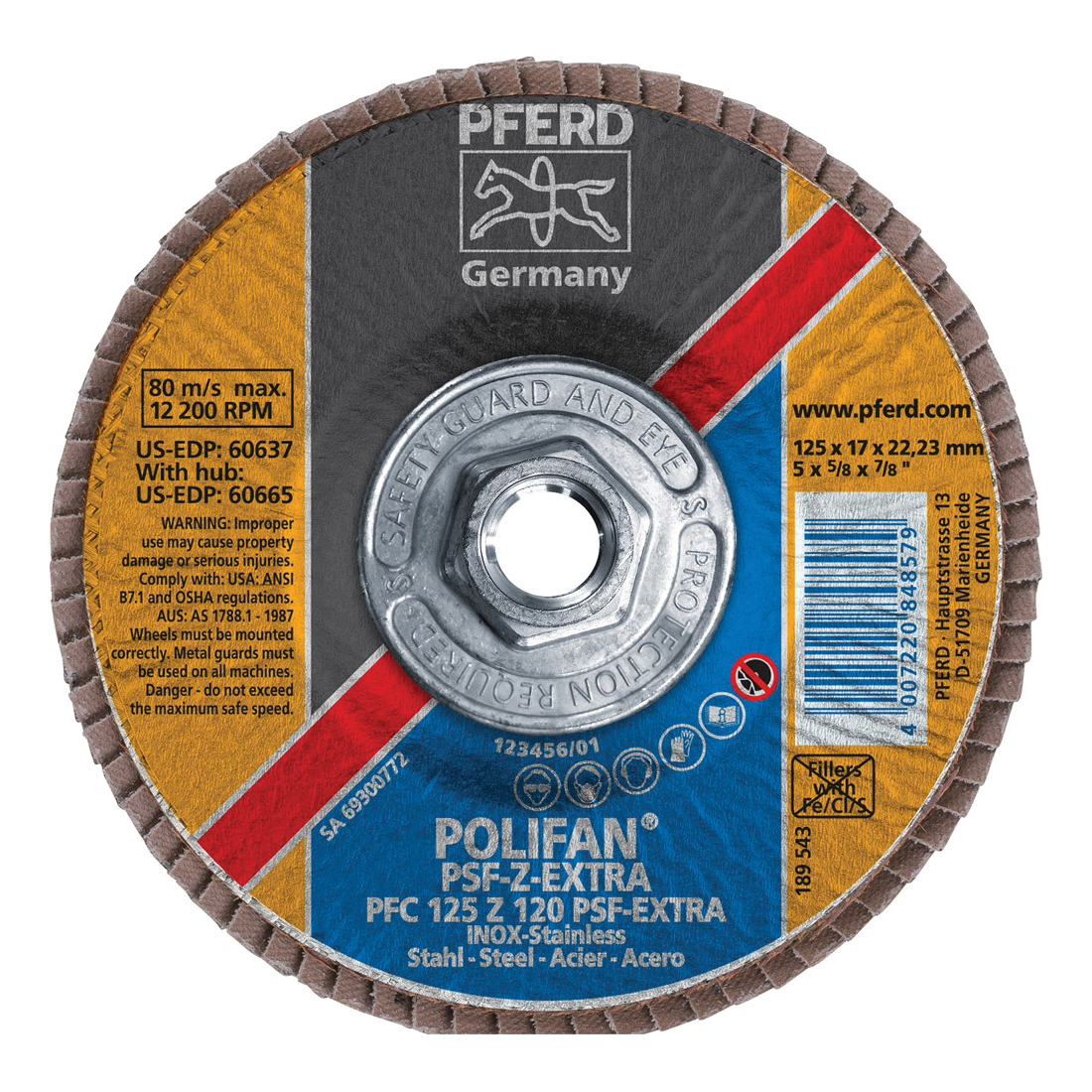 5INX5/8-11 POLIFAN FLAP DISC - CONICAL