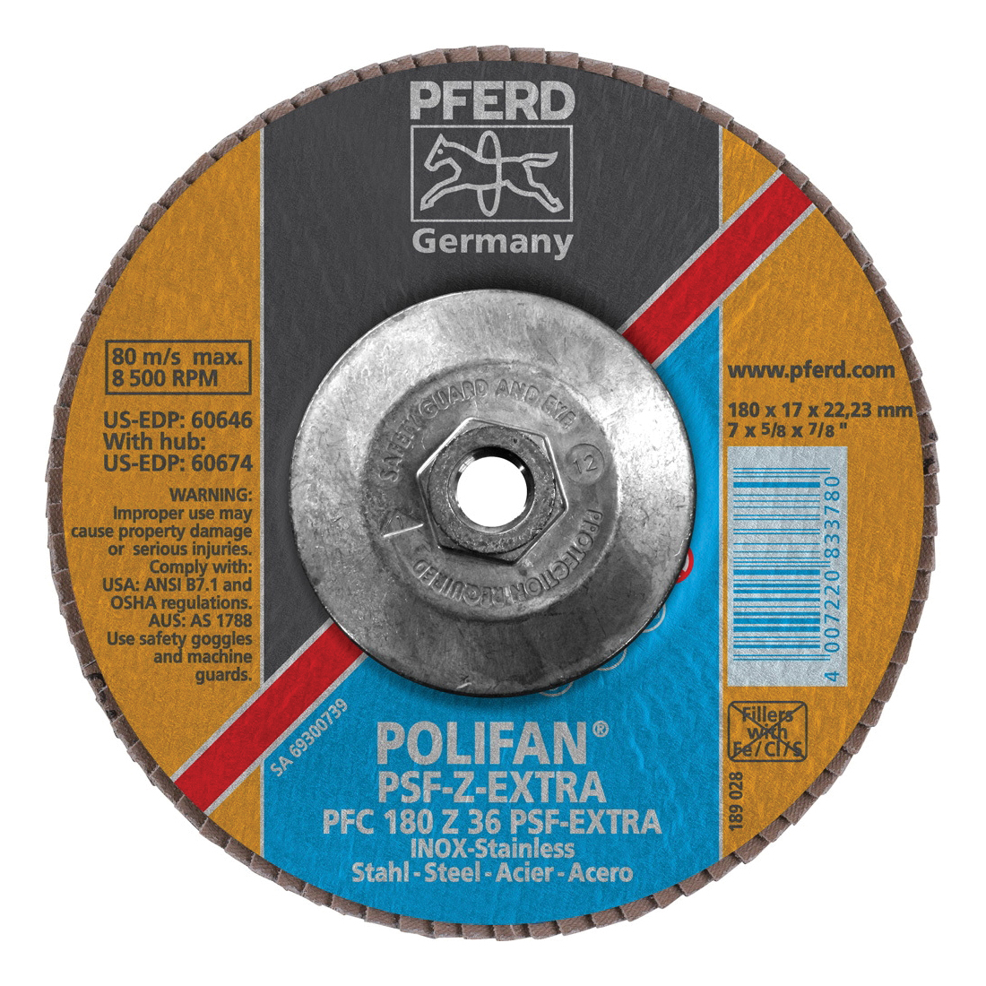 7INX5/8-11 POLIFAN FLAP DISC - CONICAL