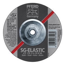 7INX1/4 GRINDING WHEEL, 5/8-11 THD. T28