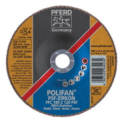 7INX7/8 POLIFAN FLAP DISC - CONICAL PSF,