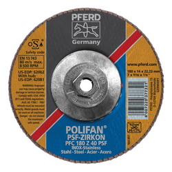 7INX5/8-11 POLIFAN FLAP DISC- CONICAL
