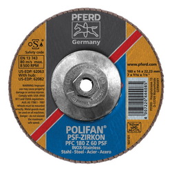 7INX5/8-11 POLIFAN FLAP DISC- CONICAL