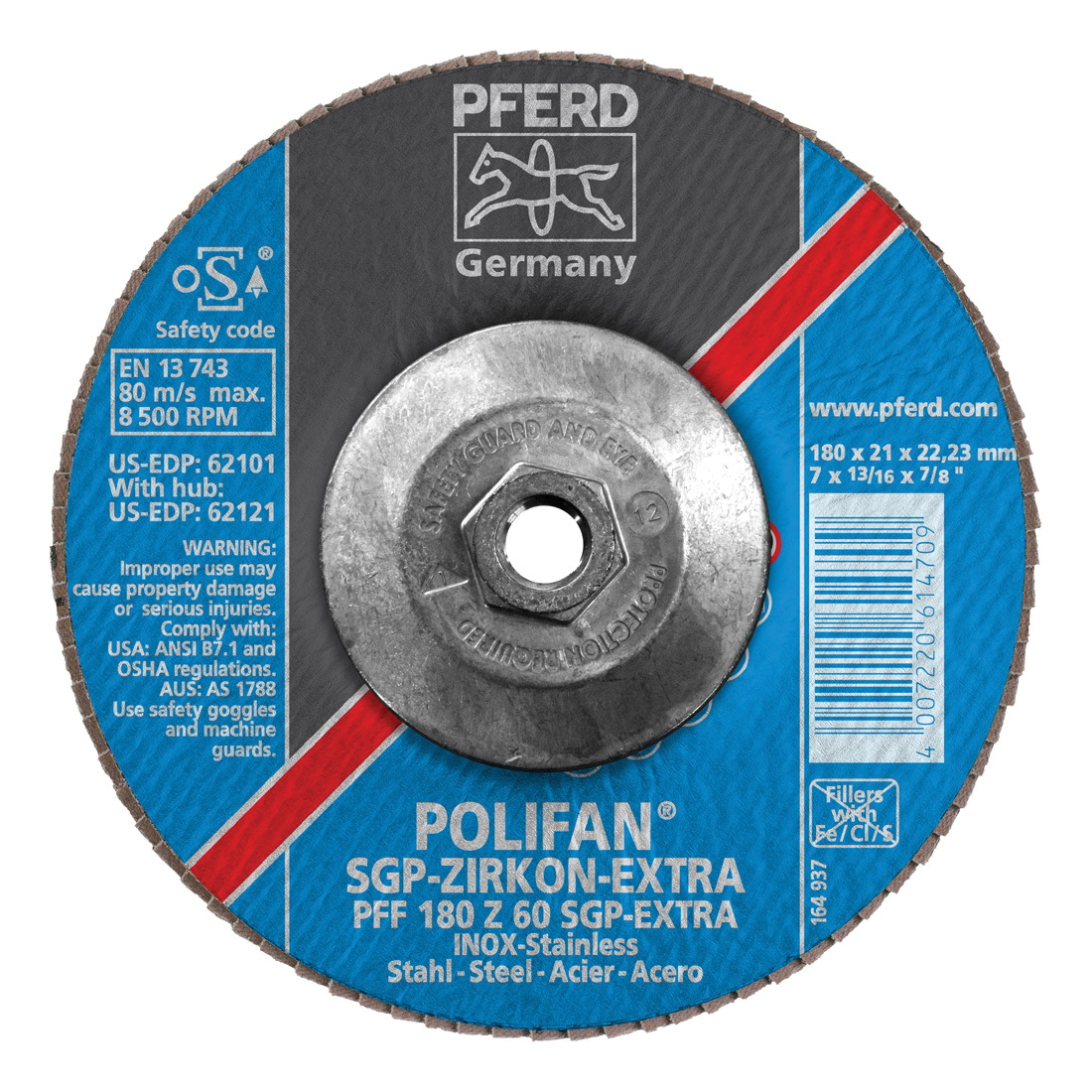 7INX5/8-11 POLIFAN FLAP DISC - FLAT SGP,