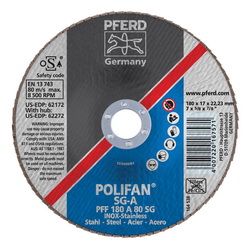 7INX7/8 POLIFAN FLAP DISC - FLAT SG, AO,