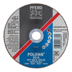 7INX7/8 POLIFAN FLAP DISC - FLAT SG, AO,