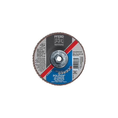 4INX3/8-24 POLIFAN FLAP DISC - FLAT SG,