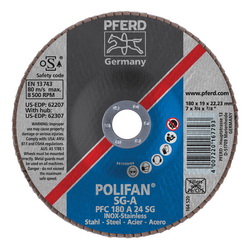 7INX7/8 POLIFAN FLAP DISC - CONICAL SG,